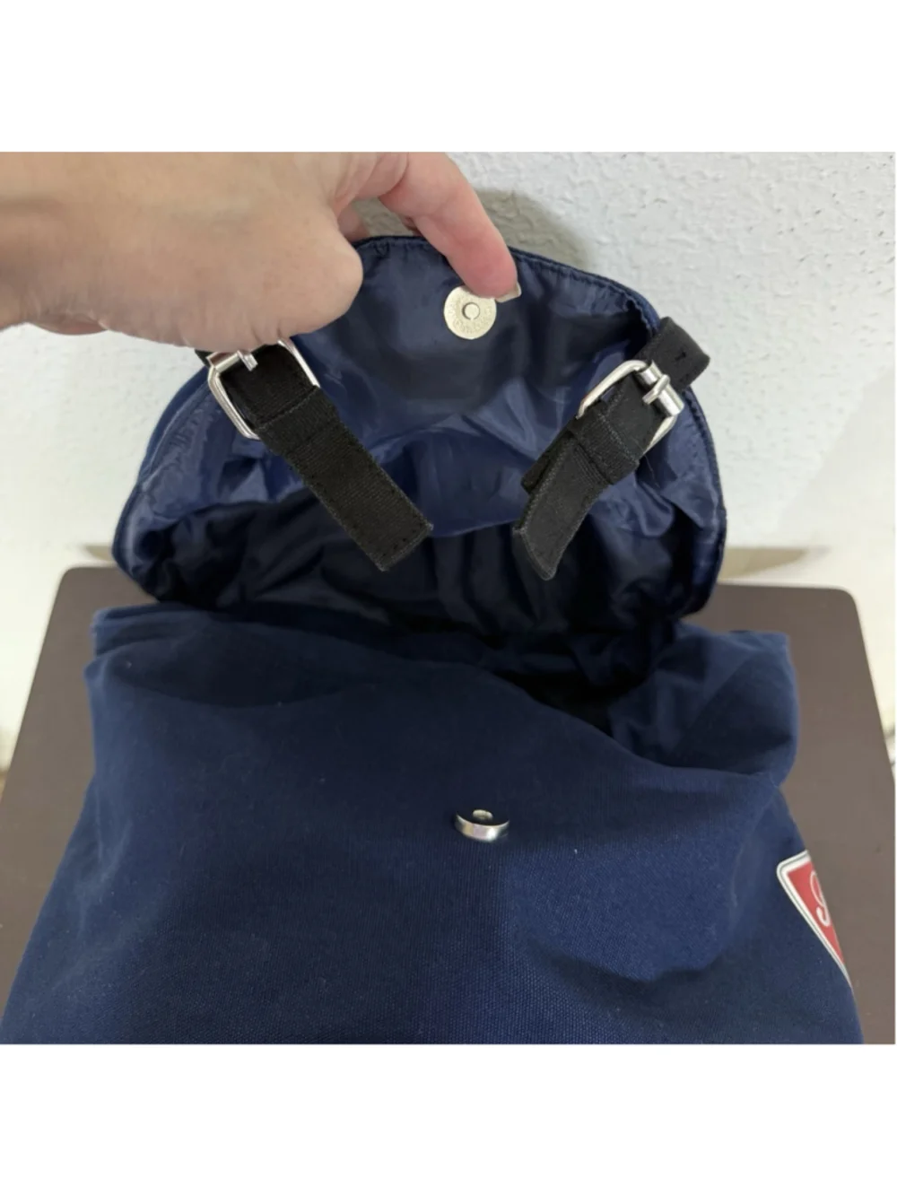 Ralph Lauren Canvas Backpack Unisex Logos Preppy Academic School Old Money Blue